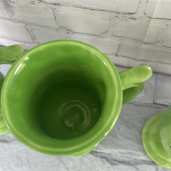 vintage green stemmed mugs - Picture 3 of 9